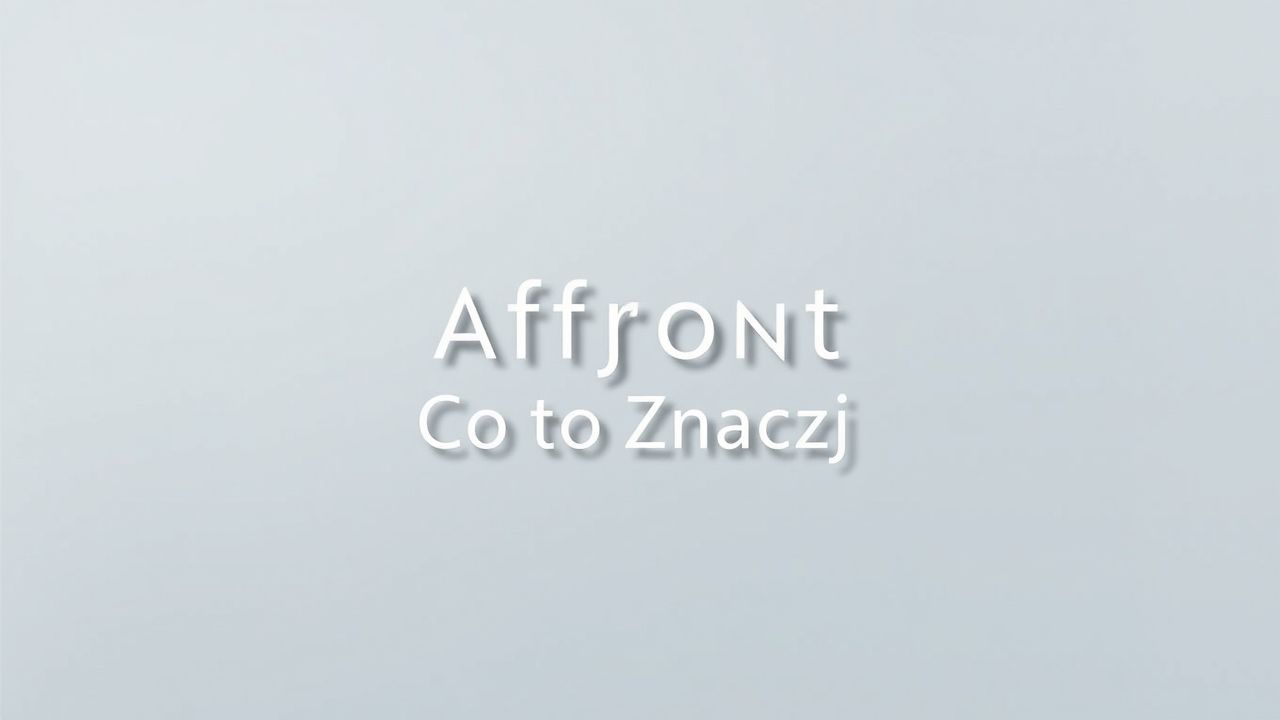 Affront Co to Znaczy