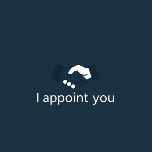 I Appoint You Meaning