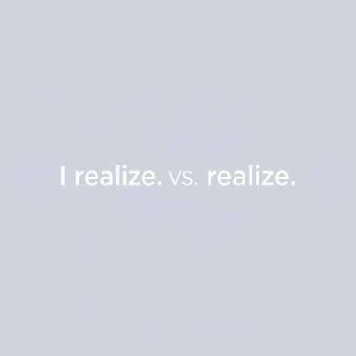 I Realise vs Realize