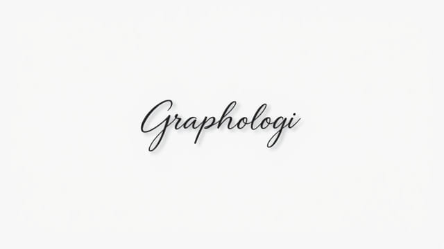 Is Graphology a Verb