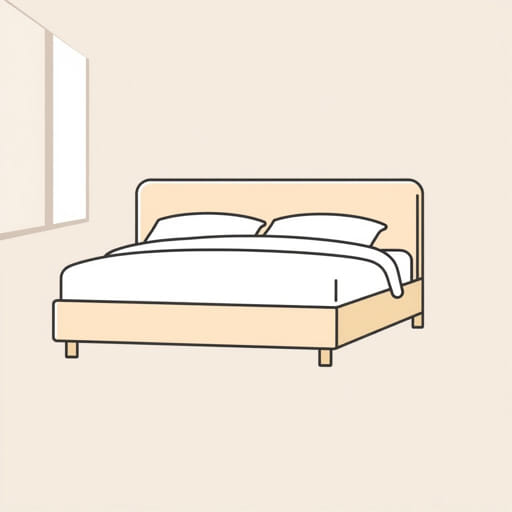 King Size Bed Beige