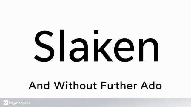 And Without Further Ado