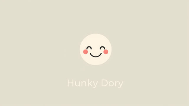 British Slang Hunky Dory