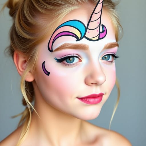Easy Unicorn Face Paint