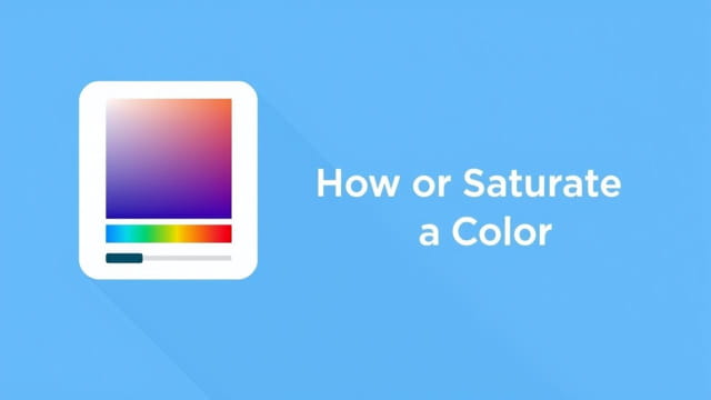 How To Saturate A Color