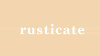 Meaning Of Rusticate Word