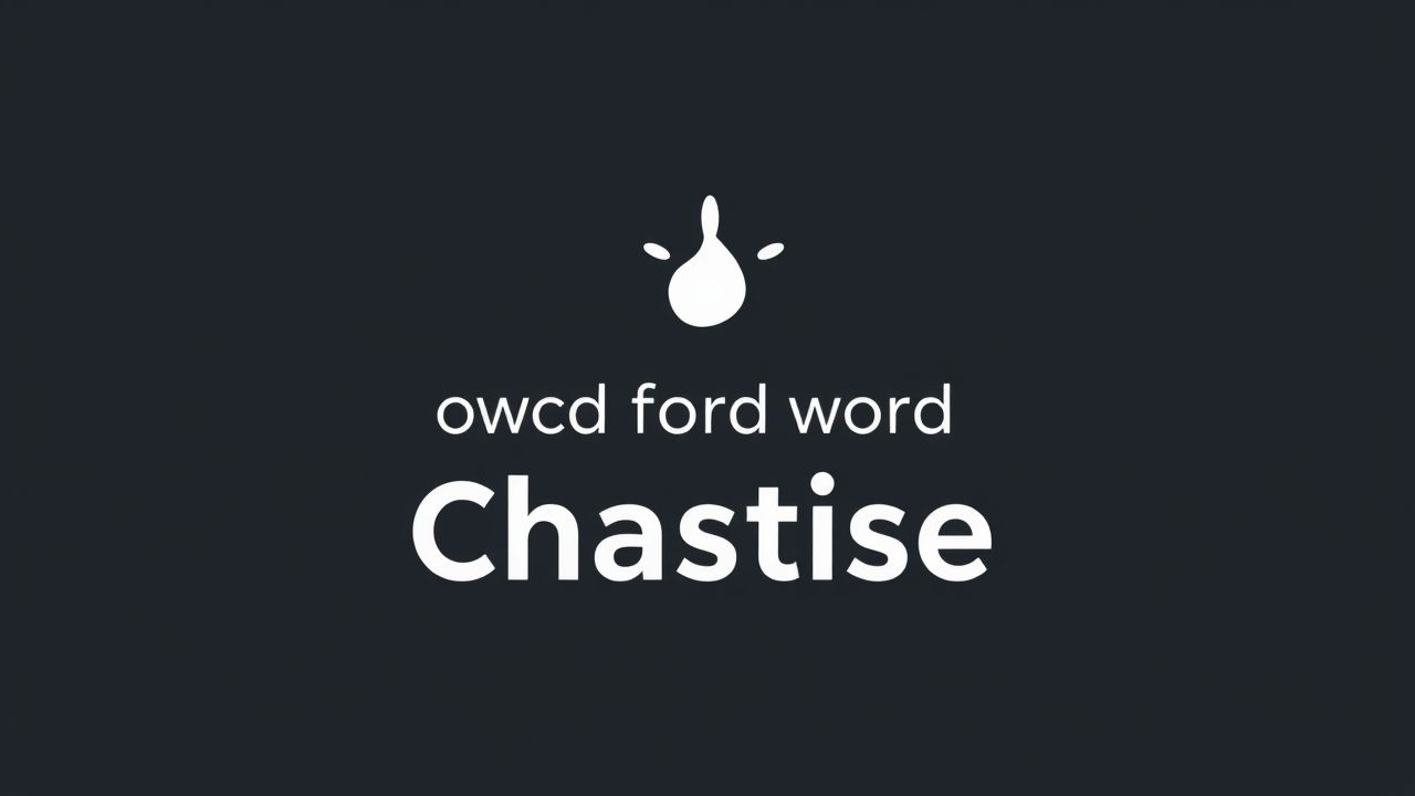 Another Word For Chastise In English