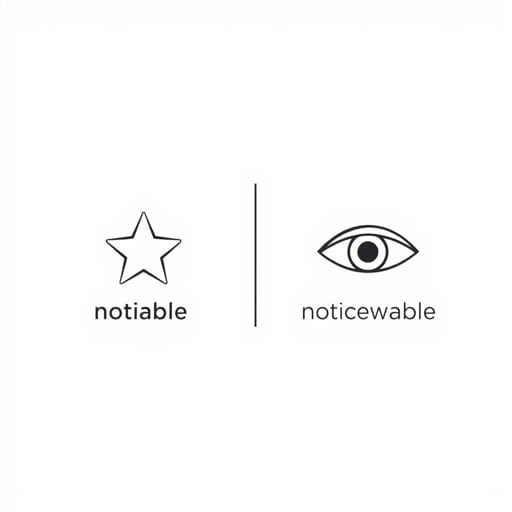 Difference Between Notable And Noticeable