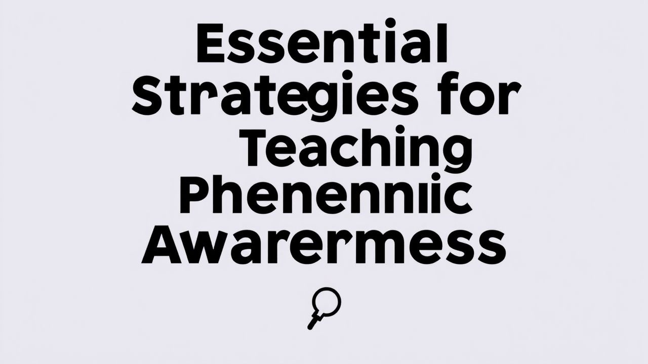 Essential Strategies For Teaching Phonemic Awareness