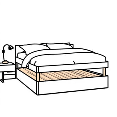 High Double Bed With Storage Underneath