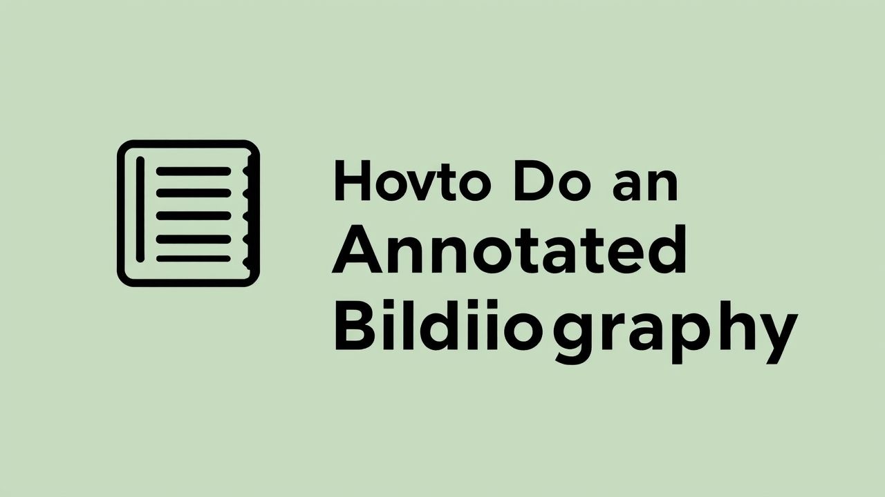 How To Do An Annotated Bibliography