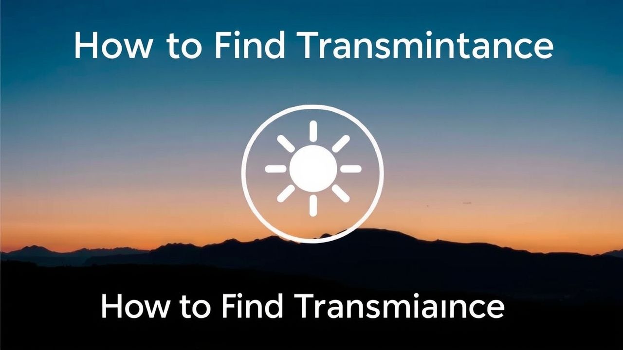 How To Find Transmittance From Absorbance