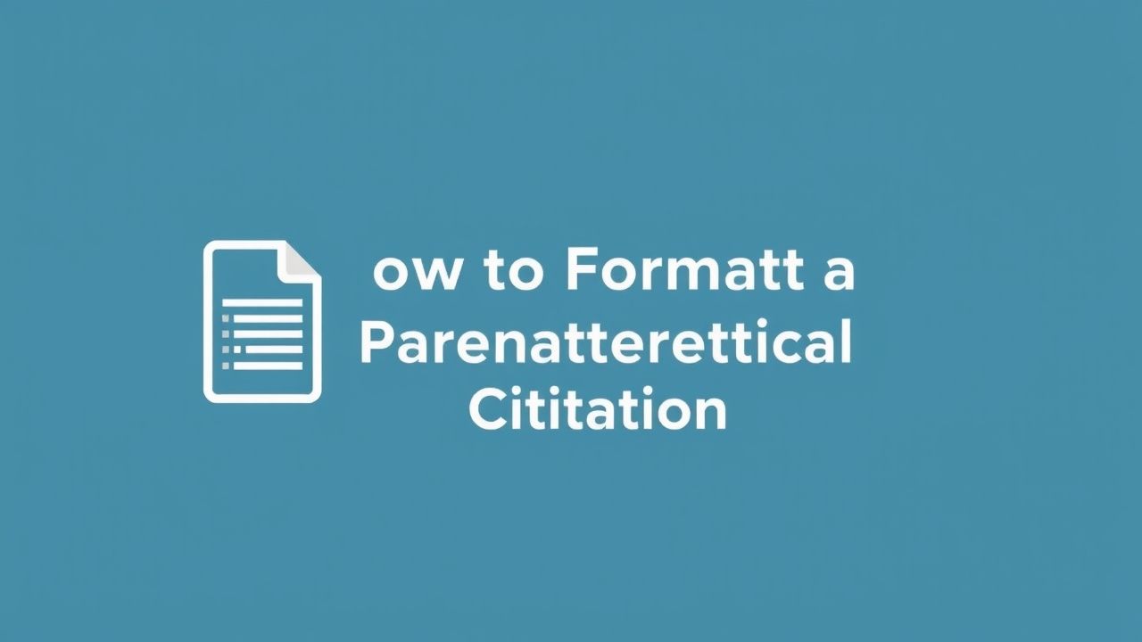 How To Format A Parenthetical Citation