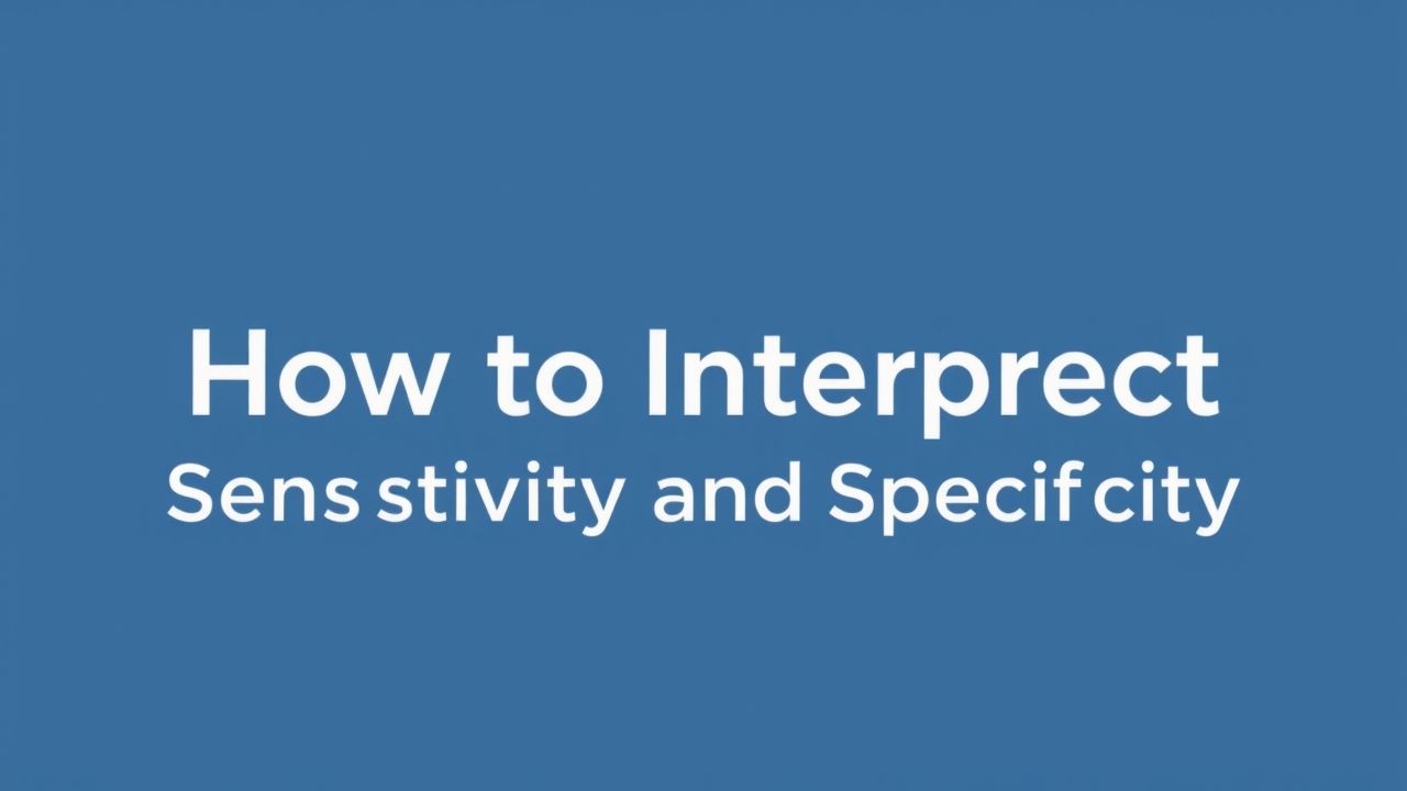 How To Interpret Sensitivity And Specificity