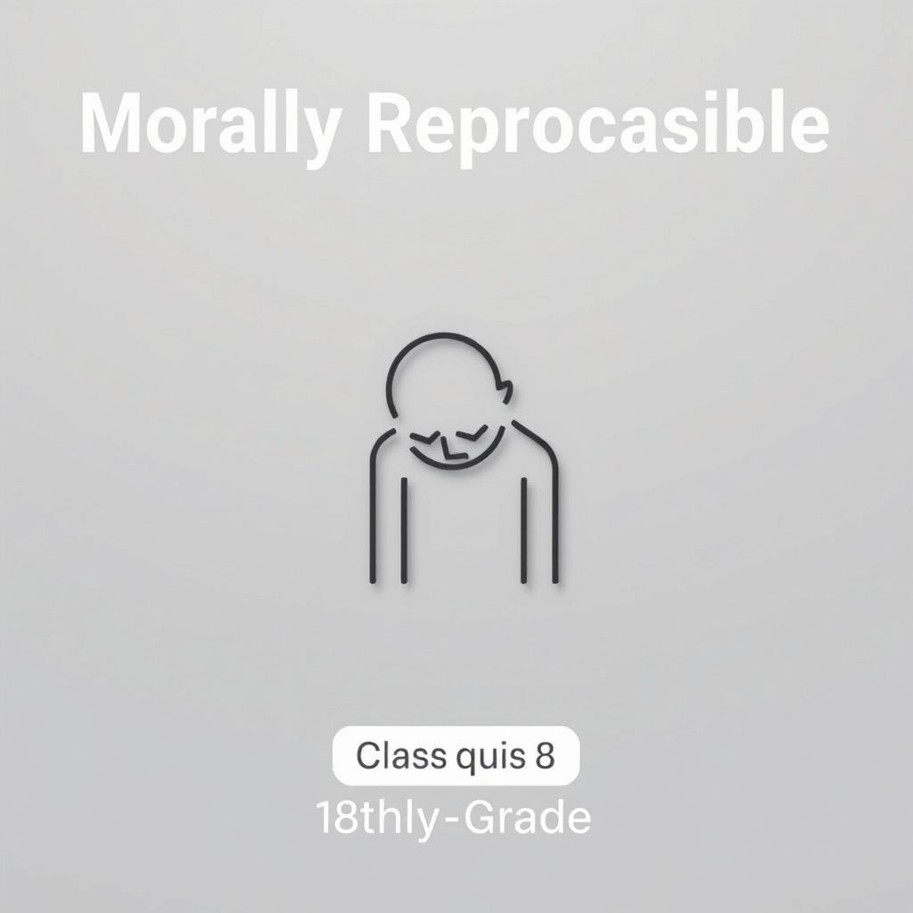 Morally Reprehensible Meaning Class 8