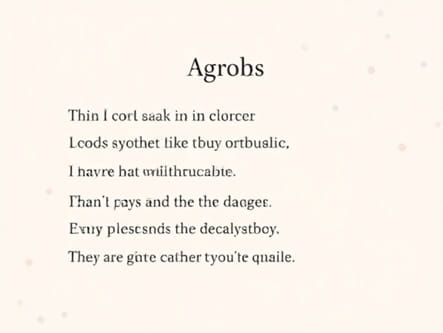 Example Of 4 Stanza Poem