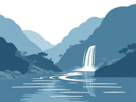 The River Narmada Falls Into The