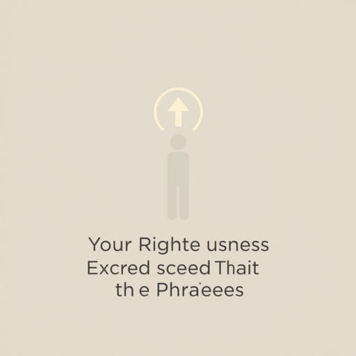 Your Righteousness Must Exceed That Of The Pharisees