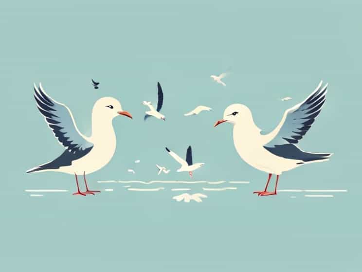 A Squabble Of Seagulls