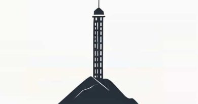 A Vertical Tower Stands On A Declivity