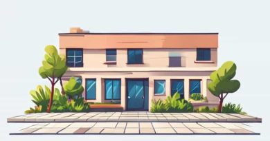 Paved Area Alongside A Building Dan Word