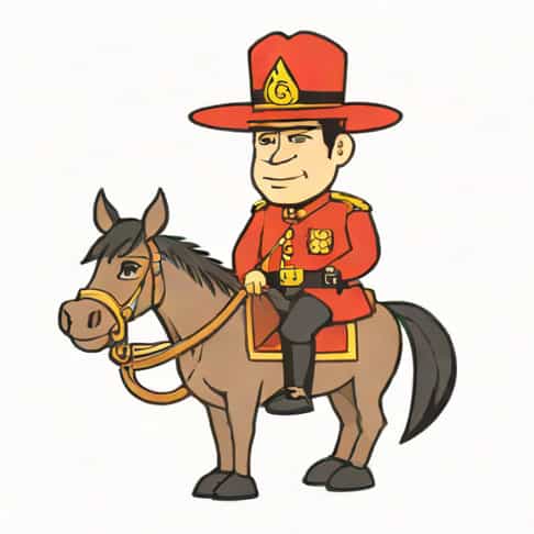 Canadian Mountie From Rocky And Bullwinkle