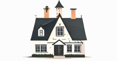 English Cottage With 3 Gables And A Turret