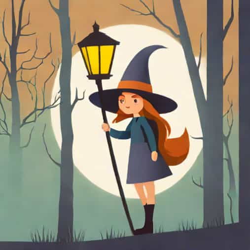 Little Witch In The Woods Streetlamp Color