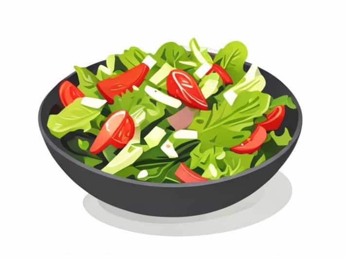 Salad With Crunchy Texture And Briny Flavor