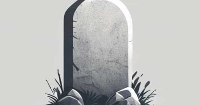 Upright Stone Slab Serving As A Gravestone