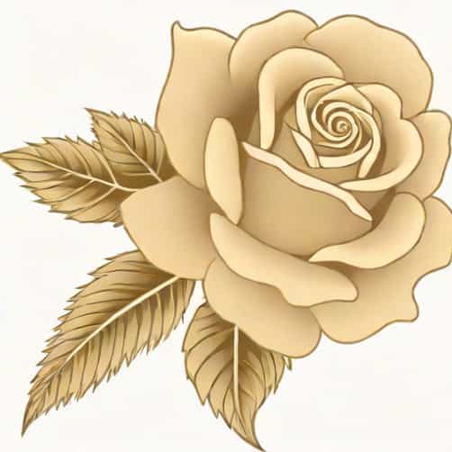 Champagne Majolica Spray Rose