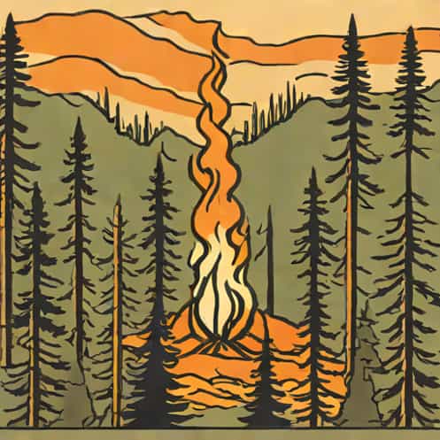 Fire In Sequoia National Park