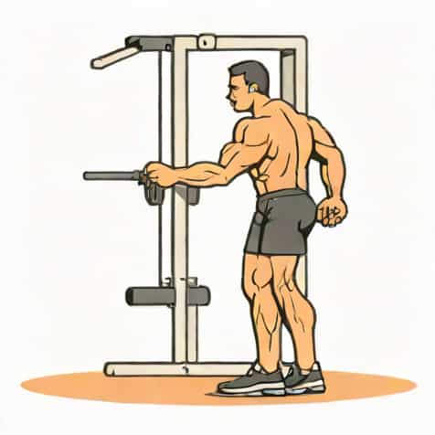 Upright Cable Tricep Kickback