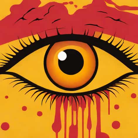 Yellow And Red Bloodshot Eyes