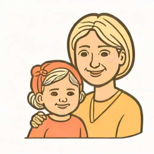 Unique Symbol For Grandmother And Granddaughter